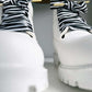 Striped scarf black/white - The Shoelace Brand