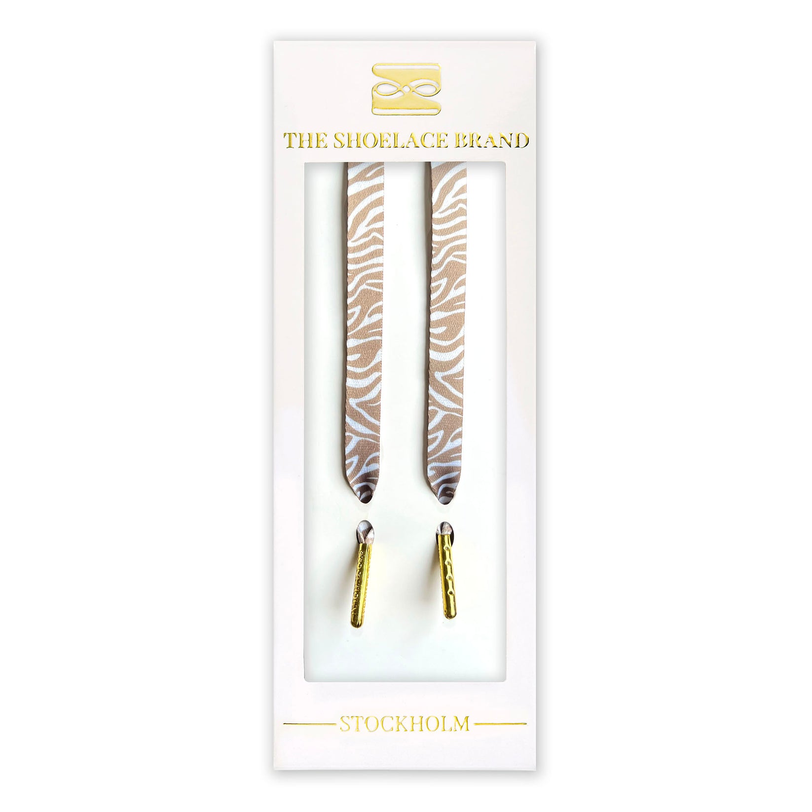 Classic Zebra Beige Shoelaces The Shoelace Brand