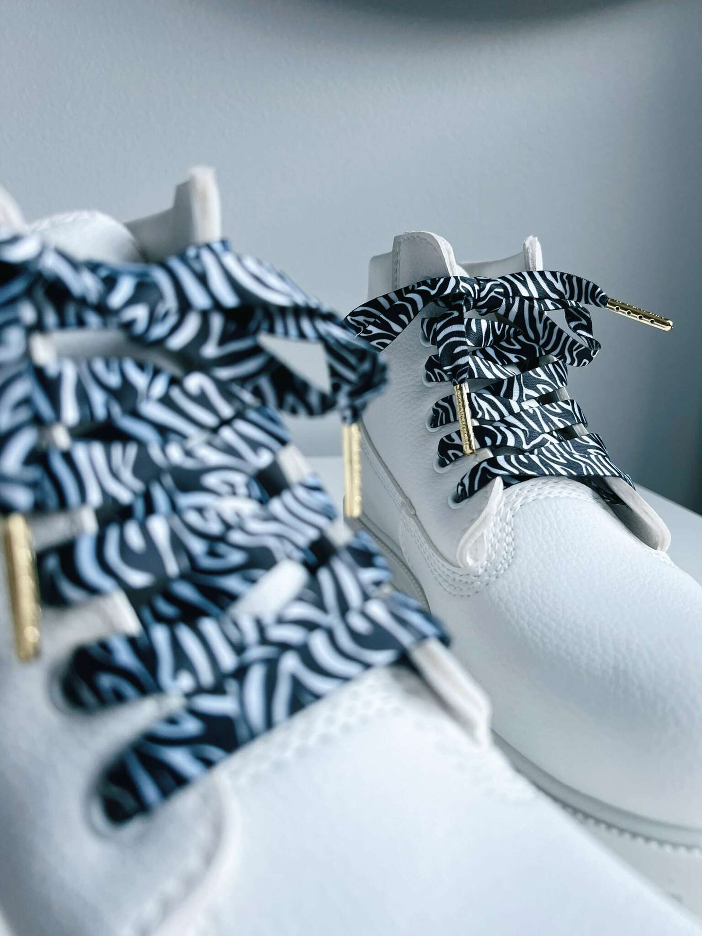 Patterned shoelaces zebra - The Shoelace Brand