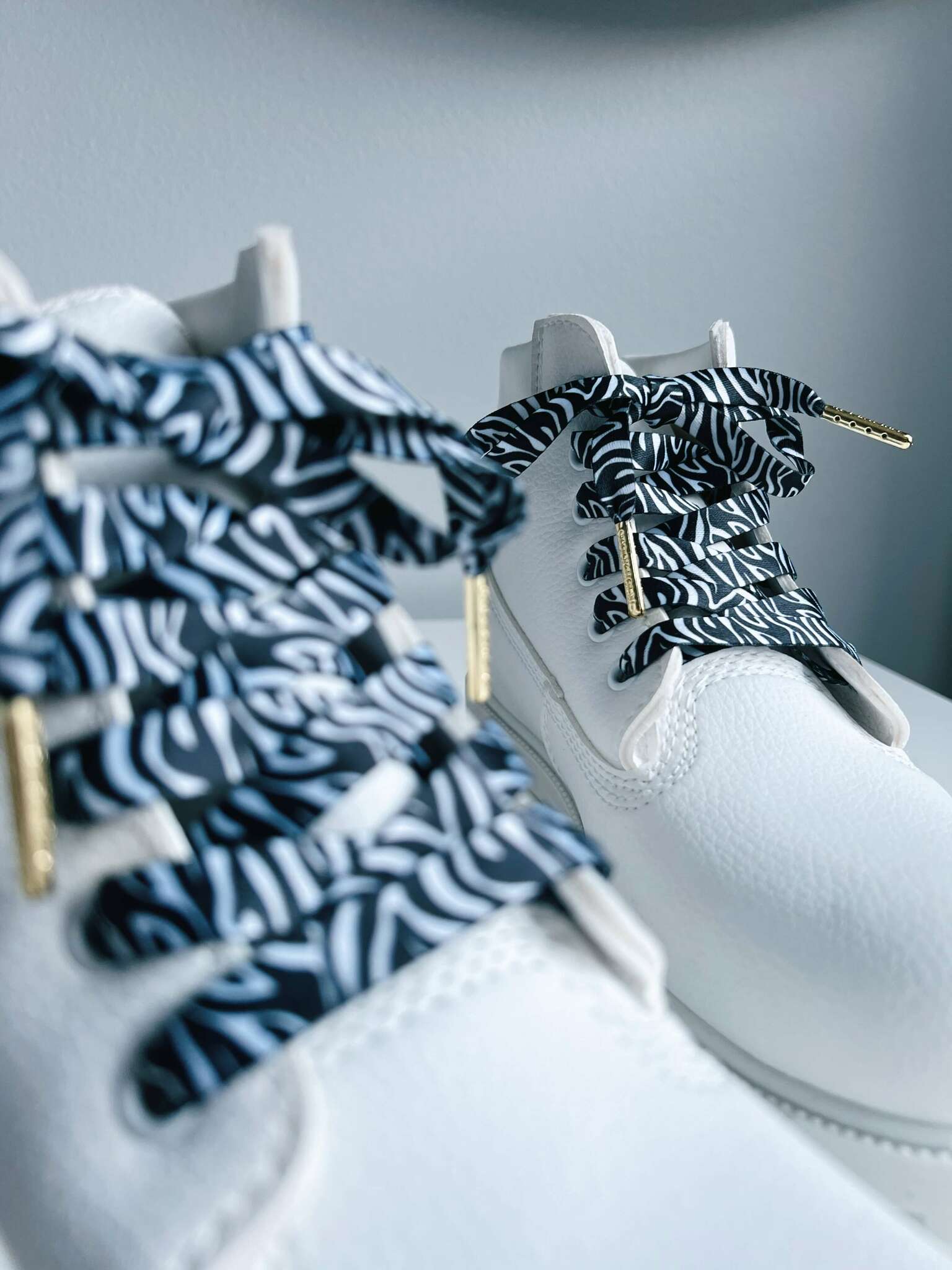 Patterned shoelaces zebra - The Shoelace Brand